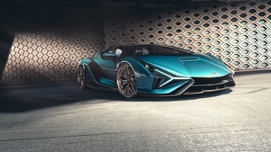 Lamborghini Sián Roadster, Aesthetic, Supercars, 2020, 4K wallpaper