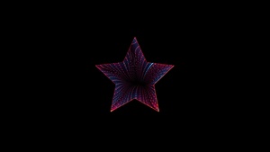 Star, Neon, Black background, AMOLED, 4K wallpaper