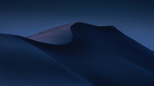 Abu Dhabi, Desert, Sand Dunes, Night, Moonlight, Blue, 4K wallpaper