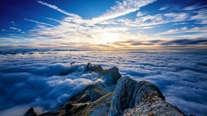 Summit, Swiss Alps, Panorama, Switzerland, 4K wallpaper