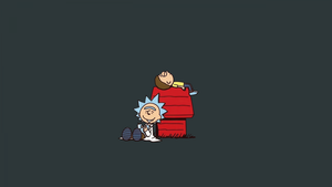 Rick and Morty, Minimal art, Grey background, Rick Sanchez, 4K wallpaper