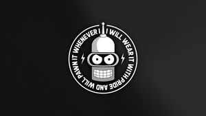 Bender (Futurama), Dark background, Funny, Cartoon, Popular quotes, 4K wallpaper