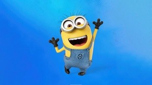 Minion, Blue background, Despicable Me, 4K wallpaper