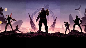 Avengers: Endgame, Avengers: Infinity War, Thanos, Marvel Superheroes, Dark, 4K wallpaper