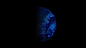 Blue, Planet, Astronomy, Outer space, Black background, AMOLED, 4K wallpaper