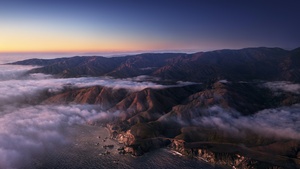 Big Sur, Sunrise, Mountains, Clouds, Morning, macOS Big Sur, Daylight, Stock, California, 4K wallpaper