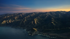 Big Sur, Dawn, Mountains, Clear sky, Sunrise, Morning, macOS Big Sur, Stock, California, 4K wallpaper