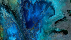 Liquid art, Ink art, Macro, Patterns, Aesthetic, 4K wallpaper