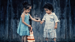 Cute Girl, Cute boy, Cute children, Playing kids, Toddlers, Siblings, Adorable, 4K wallpaper