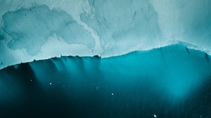 Iceland, Glacier, Aerial view, Cold, Cliff, 4K wallpaper