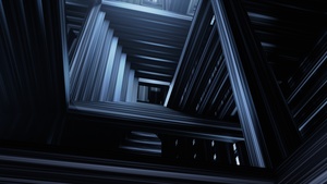 Mysterious, Geometric, Fractal, Pattern, Lines, Shapes, Dark blue, Complex, Depth, Hypnotic, 4K wallpaper