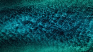 Ocean, Water Stream, Aerial view, Blue, Teal, 4K wallpaper