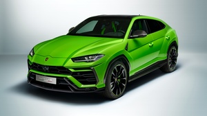 Lamborghini Urus Pearl Capsule, Green, White background, 2020, 4K wallpaper