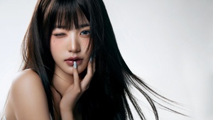 , K-Pop singer, White background, South Korean Singer, 4K wallpaper