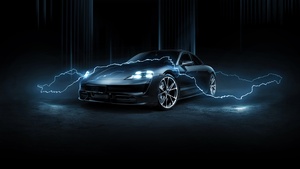 TechArt, Porsche Taycan Turbo, 2020, Dark background, 4K wallpaper