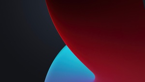 iOS 14, Stock, WWDC, 2020, iPhone 12, iPadOS, Dark, Red, 4K wallpaper