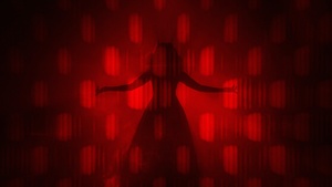 Scarlet Witch, Red background, Silhouette, Dark red, 4K wallpaper