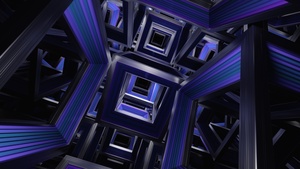 Infinity, Complex, Mysterious, Geometric, Fractal, Pattern, Squares, Depth, Purple abstract, 4K wallpaper