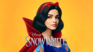 Rachel Zegler, Disney Princess, Snow White, AI art, Yellow background, 4K wallpaper