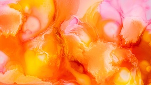 Yellow, Liquid art, Pearl ink, Fluid, Backgrounds, 4K wallpaper