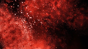 Explosion, Red aesthetic, Dust, 4K wallpaper