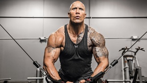 Dwayne Johnson, Weightlifting, Workout, Gym, 4K wallpaper