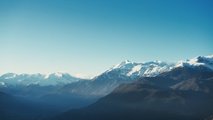 Mountains, Winter, Daytime, Glacier, Blue, Mountain range, 4K wallpaper
