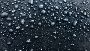 Droplets, Frozen, Tarmac, Rain drops, Monochrome, Bubbles, Black and White, 4K wallpaper