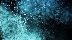 Explosion, Aqua blue, Dust, 4K wallpaper
