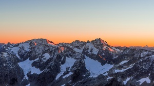 Sahale Glacier Campground, North Cascades National Park, Glacier, Sunset, Dusk, Mountains, Washington, 4K wallpaper