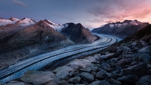 Mountains, Snow, Winter, Bernese Alps, Aesthetic, Landscape, Scenic, Summit, Sunrise, Dawn, 4K wallpaper