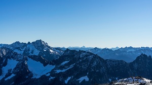 Sahale Glacier Campground, Washington, North Cascades National Park, Sunny day, Glacier, Mountains, 4K wallpaper