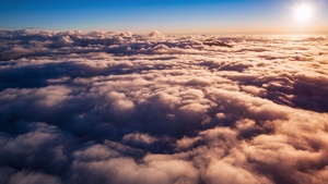 Above clouds, Fiordland National Park, Sunny day, 4K wallpaper