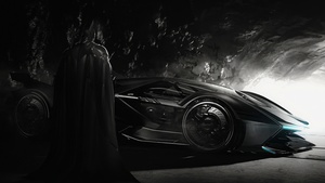 Batman, Batmobile, 4K wallpaper