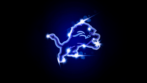 Detroit Lions, Logo, American football team, NFL team, Dark background, 4K wallpaper
