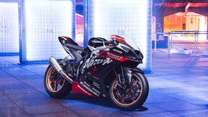 Kawasaki Ninja ZX-10R, Sports bikes, Neon light, 4K wallpaper
