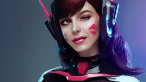 DVa, Cosplay, Overwatch, 4K wallpaper