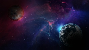 Planet, Nebula, Astronomy, Galaxy, Cosmos, Aesthetic, 4K wallpaper