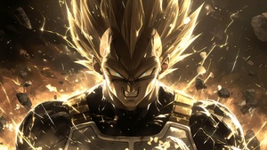 Vegeta, AI art, Dragon Ball, 4K wallpaper