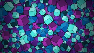 3D cubes, Colorful, Geometric, Patterns, 4K wallpaper