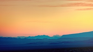 Mountains, Landscape, Evening sky, Dusk, 4K wallpaper