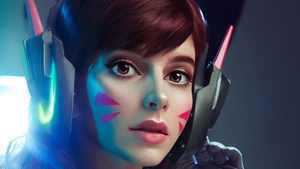 DVa, Overwatch, Cosplay, 4K wallpaper