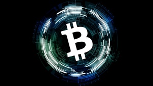 Bitcoin, AMOLED, Cryptocurrency, Black background, 4K wallpaper