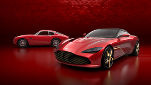 Aston Martin DBS GT Zagato, Red, Supercars, 4K wallpaper