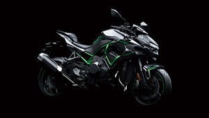 Kawasaki Z H2, AMOLED, Superbikes, Black background, 2020, 4K wallpaper