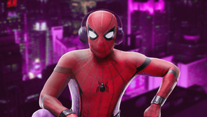 Spider-Man, Listening music, Marvel Superheroes, Spiderman, 4K wallpaper