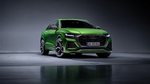 Audi RS Q8, Luxury SUV, 2020, Dark background, 4K wallpaper