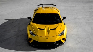 Lamborghini Huracan Performante, Vorsteiner, Yellow, 4K wallpaper