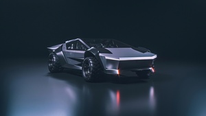 Tesla Cybertruck, Concept cars, Dark background, 4K wallpaper