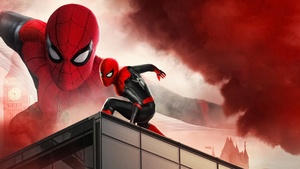Spider-Man: Far From Home, Red, Spiderman, 4K wallpaper